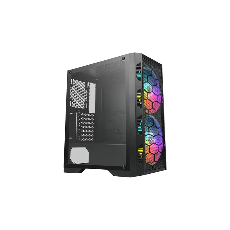 Raidmax X616Tbf Atx|Micro-Atx|Itx Argb Mid-Tower Gaming Chassis - Black