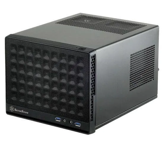 SilverStone Technology Ultra Compact Mini-ITX Computer Case with Mesh Front Panel Black (SST-SG13B)