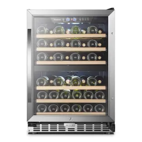 Sinoartizan 44 Bottles Dual Zone Stainless Steel Wine Coolers ST-54D